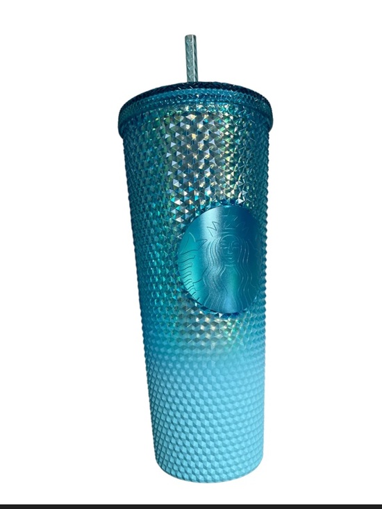 Starbucks Other - Starbucks 2023 Blue Gradient Ombré Studded Iridescent Tumbler NEW Venti 24 Oz